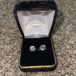 Moissanite round brilliant 2. Carat earrings